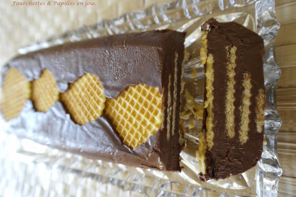 Gâteau au chocolat petit-beurre et chocolat sans cuisson